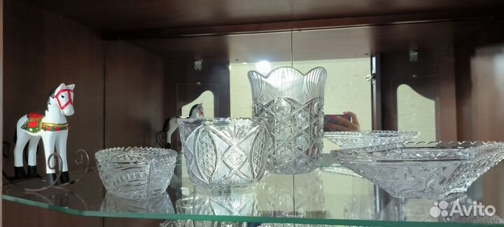 Хрусталь, фужеры, салатник СССР