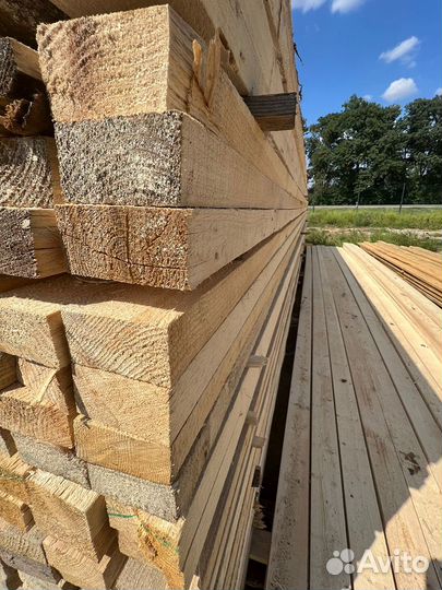 Доска обрезная, сорт 1, т/у, сосна