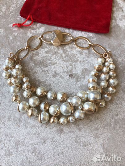 Шикарное колье ожерелье бусы
