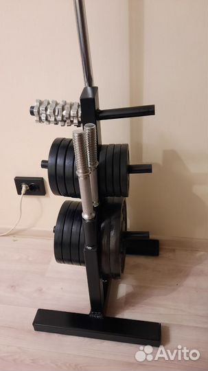Штанга + гантели + система хранения