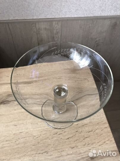 Ваза фруктовница СССР стекло