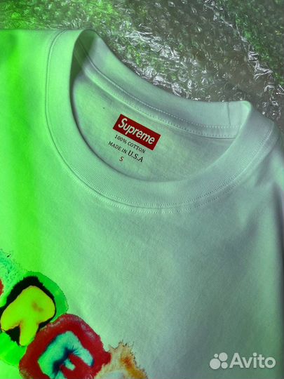 Футболка supreme box logo белая