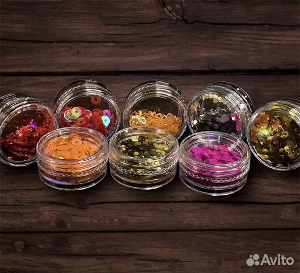 Пайетки, блестки для маникюра