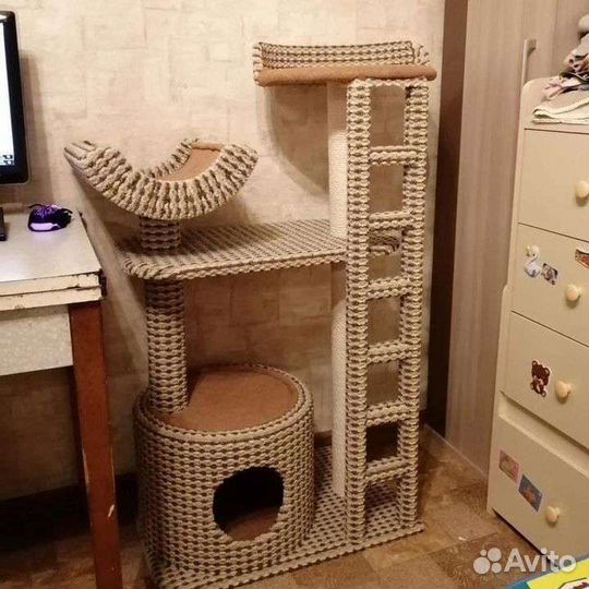 Игровой комплекс для кошек с домиком