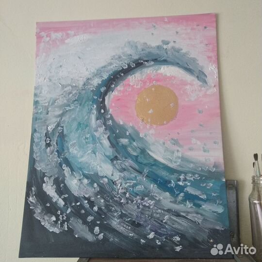 Картина маслом, ручная работа