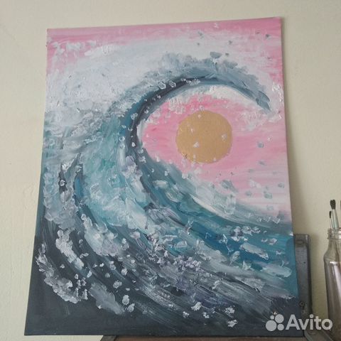 Картина маслом, ручная работа