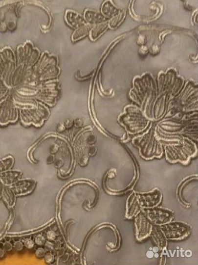 Штора тюль с вышивкой 2шт