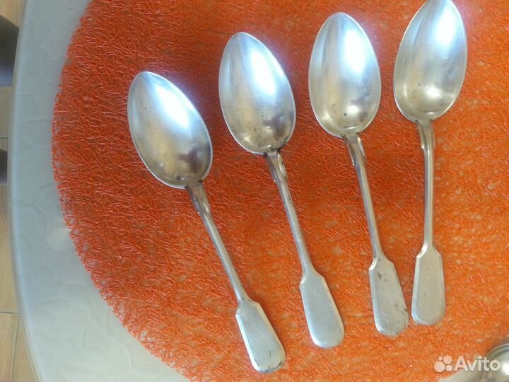 Ложка мельхиоровая посеребренная обеденная