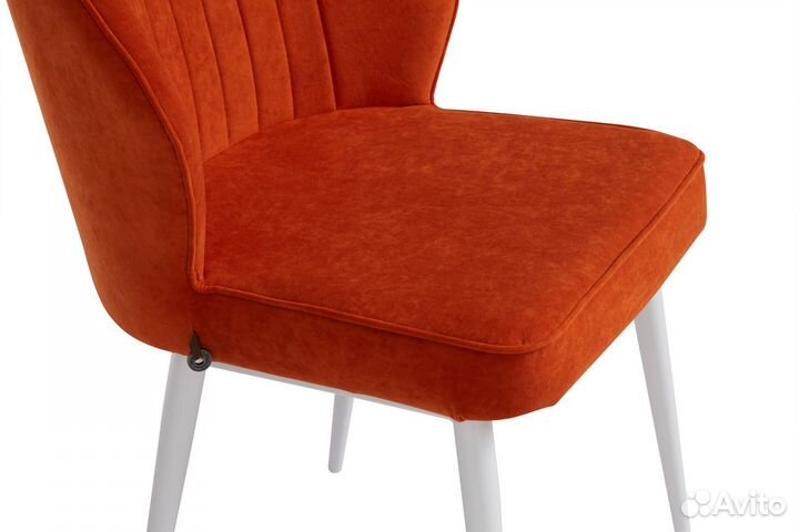 Стул michael белый/велюр orange LUX b17