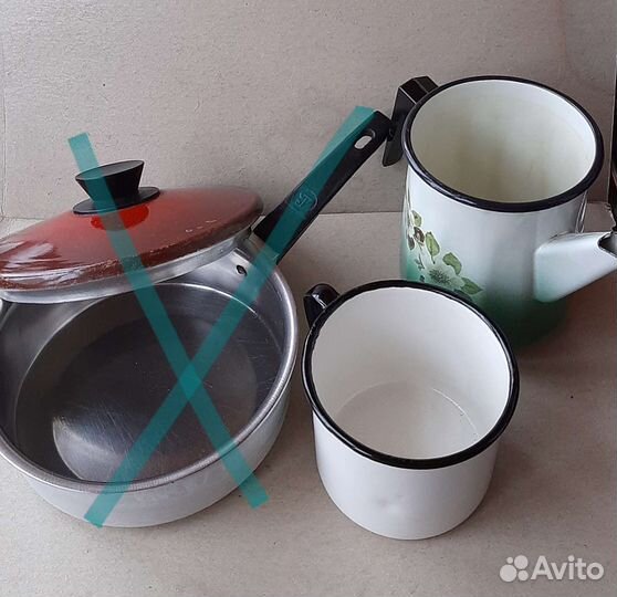 Посуда СССР: кастрюли, сковорода и пр