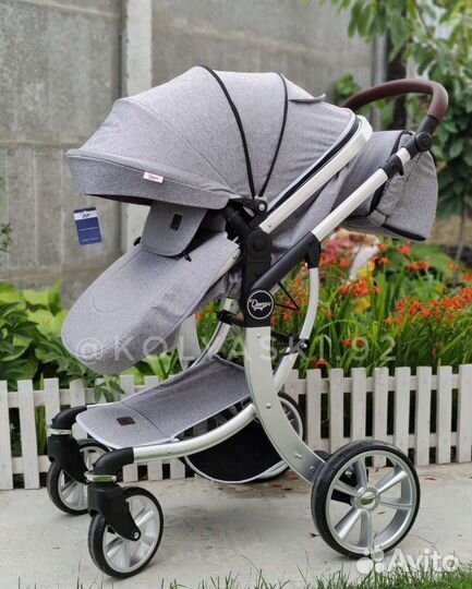 Коляска 2в1 Darex 608 Grey