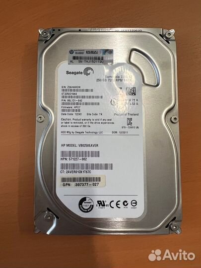 Жёсткий диск SATA 3.5 250 GB Seagate Barracuda