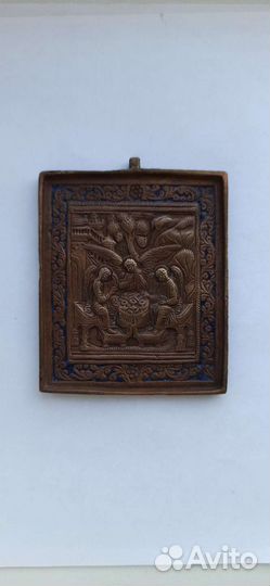 Меднолитая икона Святая Троица