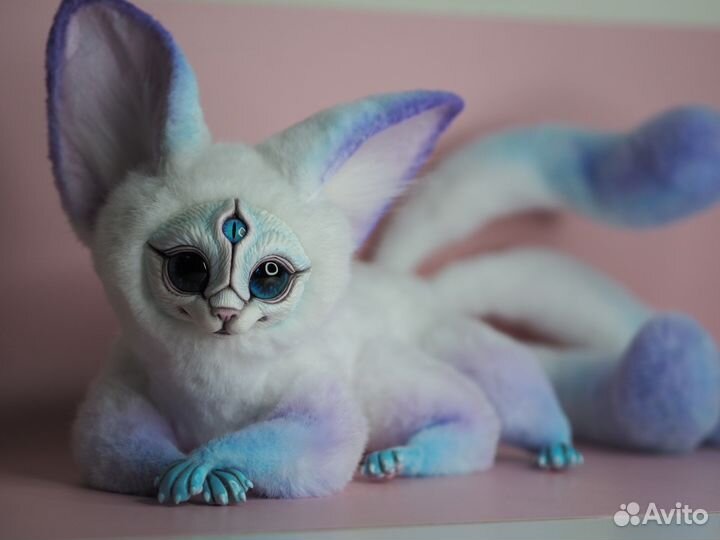 Игрушка ручной работы в смешанной технике