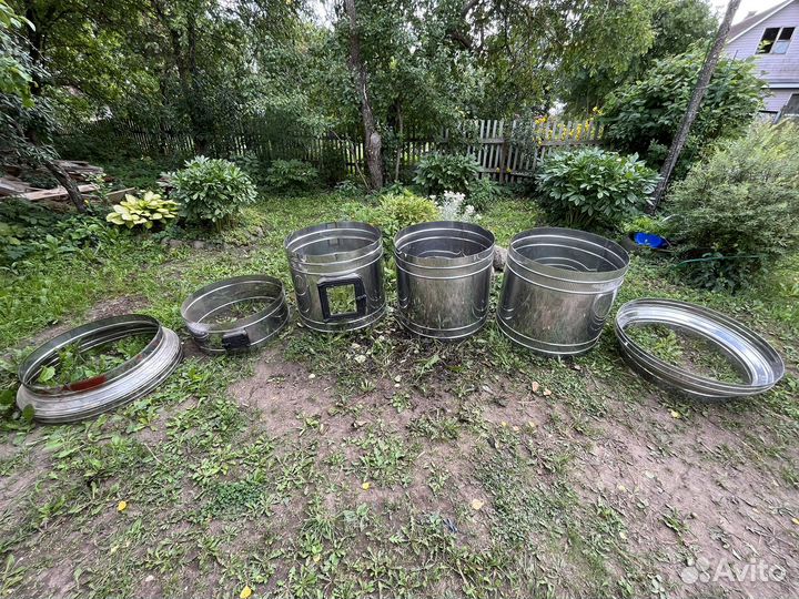 Футляр для круглой печи голандки из нержавейки