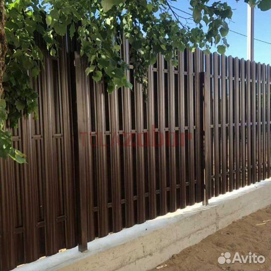 Заборы на ленточном фундаменте в Болохово