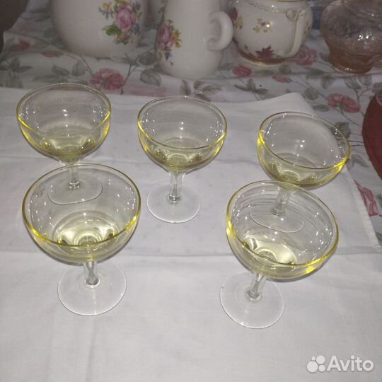 Фужеры цветное стекло СССР