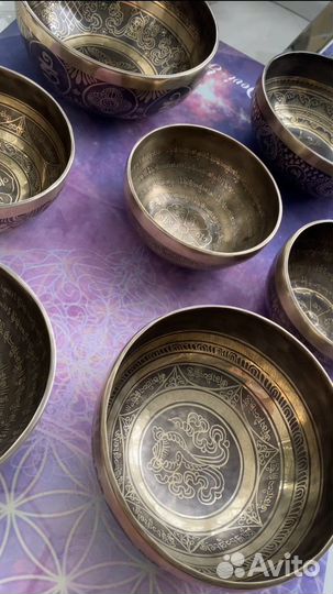 Поющие тибетские чаши набор 7 шт