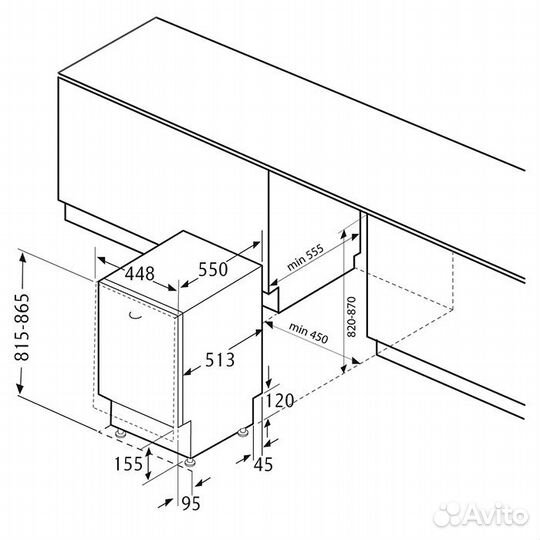 Посудомоечная машина встраиваемая Krona delia 45 B