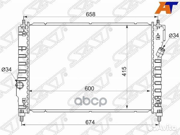 Радиатор Chevrolet Aveo 02-11 ch000812 Sat