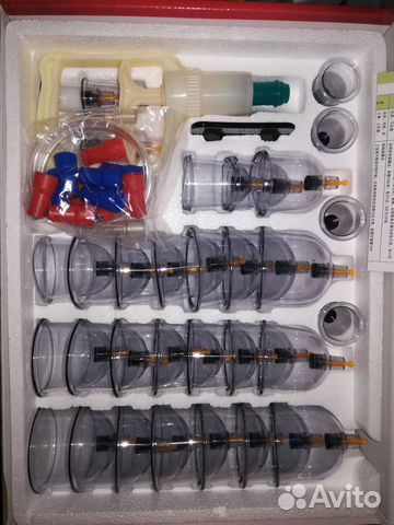 Вакуумные банки для хиджамы 32 штуки