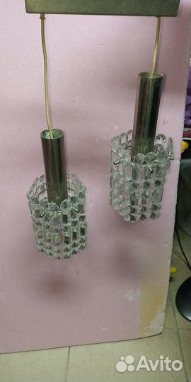 Хрустальная люстра СССР винтажная на запчасти