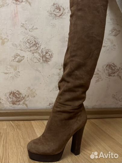 Сапоги женские замшевые 37