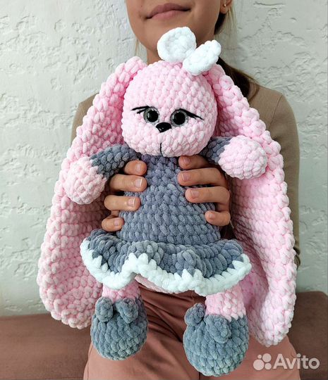 Мягкая игрушка зайка / Подарок на 1 сентября