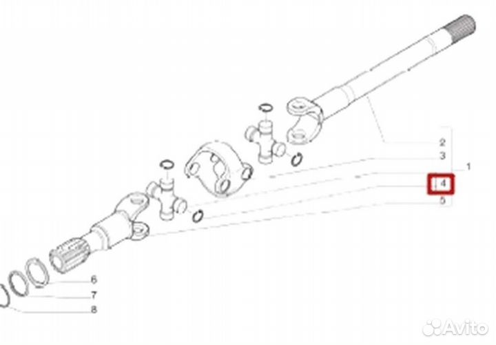 Крестовина полуоси Carraro