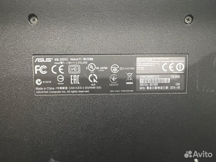 Ноутбук Asus x551c
