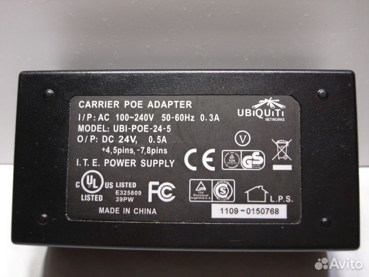 Блок питания ubiquiti UBI-POE-24-5