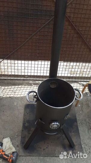 Печь для казана из толстого металла