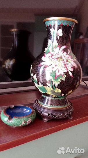 Ваза китай клуазоне