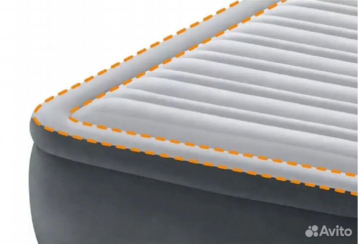 Двуспальная надувная кровать 137х191х33 см,Intex