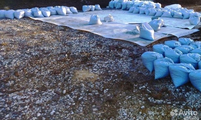 Гравий в мешках