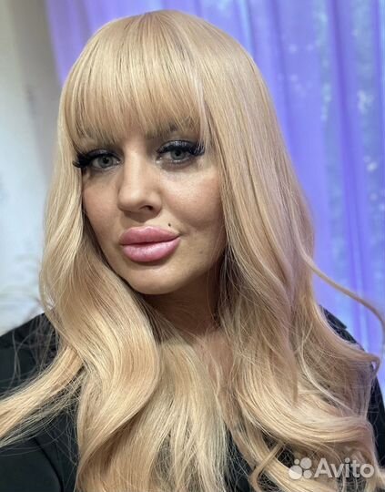 Парик грейфрутовый блонд 60 см