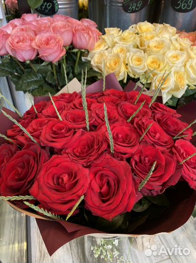 Цветы и букеты Роз 101 51 оптом