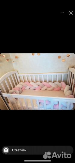 Бортик косичка в кроватку