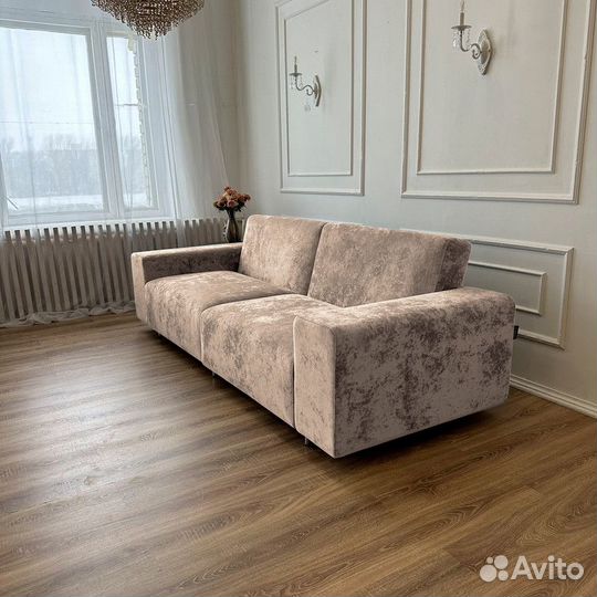 Диван раскладной прямой со съемными чехлами Аурис