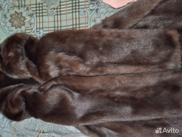 Шуба норковая с капюшоном