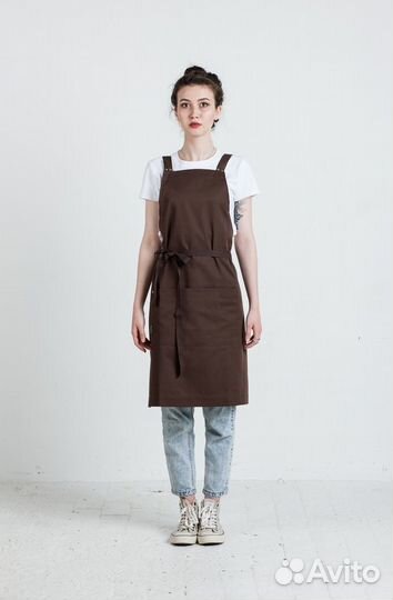 Белый поварской фартук