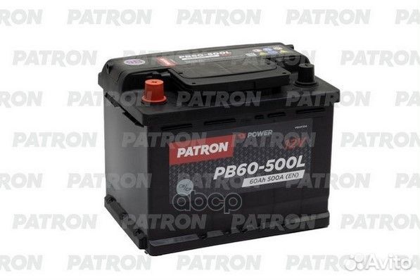 Аккумулятор patron power 12V 60AH 500A ETN 1(L+