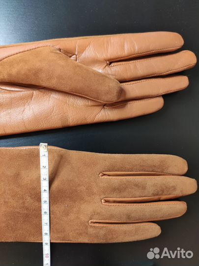 Перчатки кожаные женские длинные