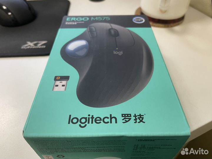 Мышь беспроводная M575 ergo, серый