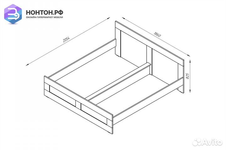 Кровать двуспальная Сириус белая