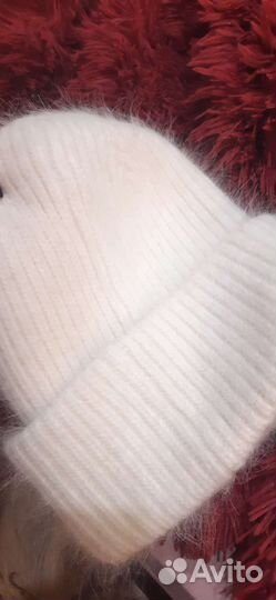 Шапка женская вязаная ангора