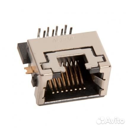 Коннектор asus LAN jack 8P8C R/A, 4.05H, DIP 12G14