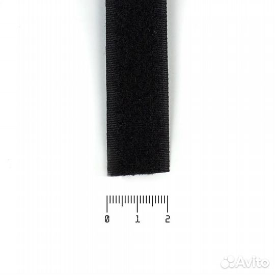 Лента контактная липучка 20 мм петли, черный
