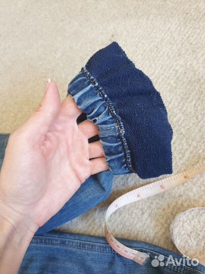 Утепленные джинсы -джоггеры 146 см