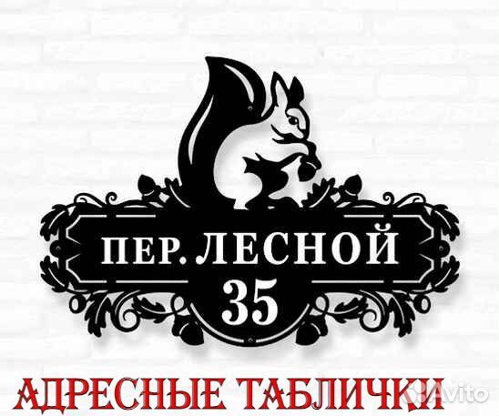 Красивая табличка с адресом